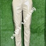 Khaki  jeans with yelow side line