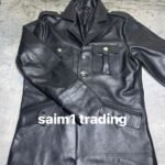 Leather Black Coat with 4 Pockets
