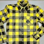 Leather yellow  check